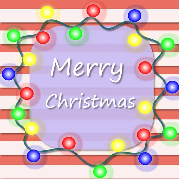 Noel ışıkları garland kartpostal