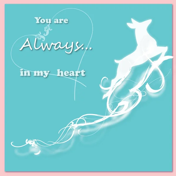Her zaman kalbimde / vektör kartpostal/Sevgililer günü