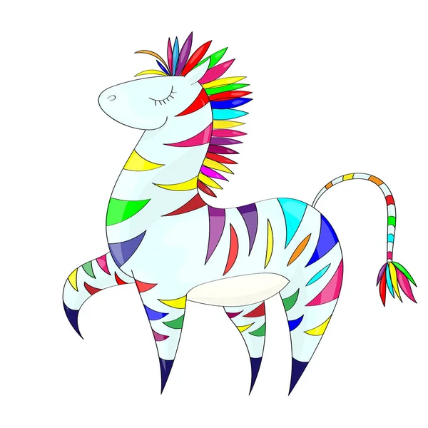 Gökkuşağı zebra/yanardöner zebra,-ebilmek var olmak kullanılmış bir logo, Yazdır veya illüstrasyon, vektör biçimi olarak