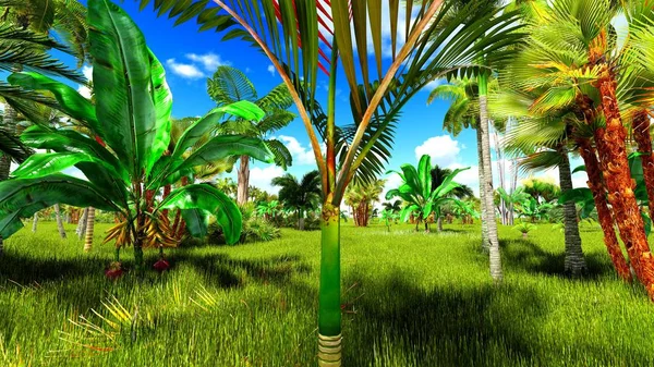 Selva tropical 3d ilustración —  Fotos de Stock