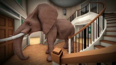 Oturma odası 3d render fil