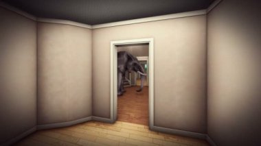 Oturma odası 3d render fil