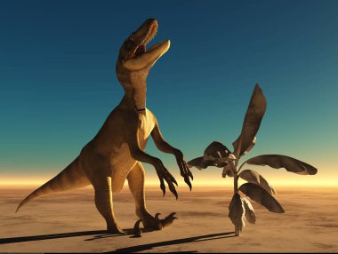 VelociRaptor dinozor 3d render
