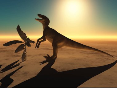 VelociRaptor dinozor 3d render