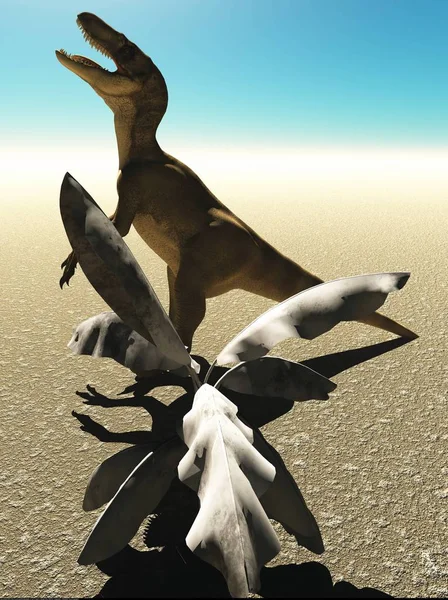 VelociRaptor dinosaur renderowania 3d — Zdjęcie stockowe