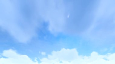 Mavi gökyüzünde beyaz bulutlar