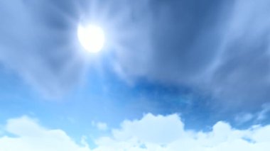 Mavi gökyüzünde beyaz bulutlar