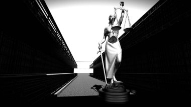 Barlar ve bir koridor 3d render cezaevi