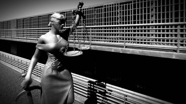 Barlar ve bir koridor 3d render cezaevi