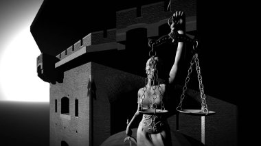 Eski hapishane bina 3d render