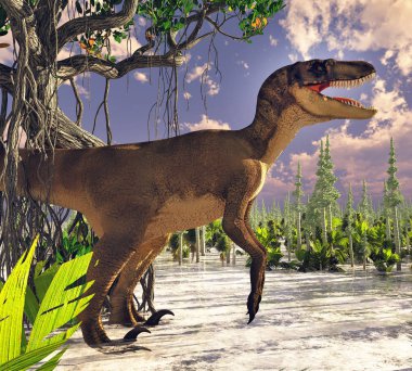 VelociRaptor dinozor 3d render