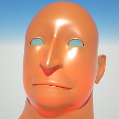 Diktatör 3d render portresi