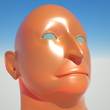 Diktatör 3d render portresi