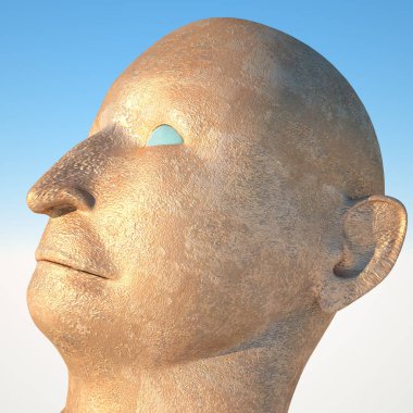 Diktatör 3d render portresi