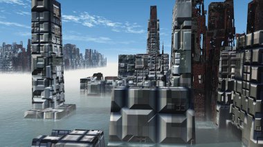 Armageddon New York'ta 3d render