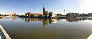 Görünümüne Ostrow Tumski, Wroclaw, Polonya.