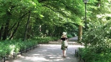 Polonya Wroclaw Şehir Parkı zamanında rekreasyon