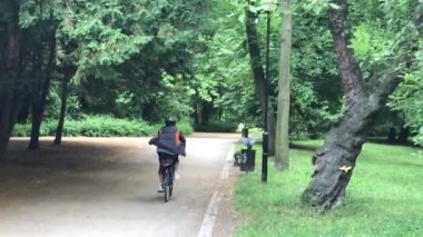 Polonya Wroclaw Şehir Parkı zamanında rekreasyon