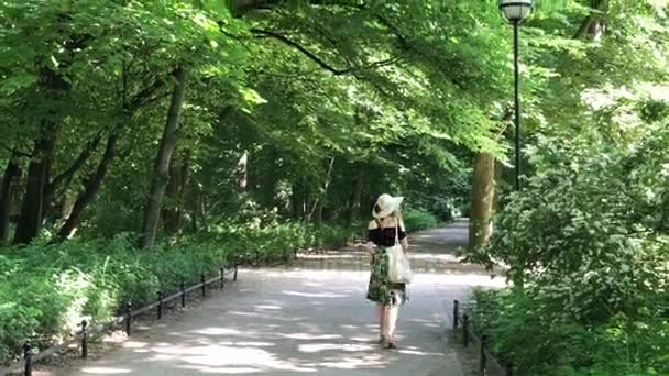 Tiempo libre en el parque público en Polonia en la ciudad de Wroclaw — Vídeo de stock