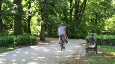 Polonya Wroclaw Şehir Parkı zamanında rekreasyon