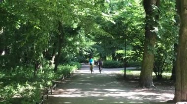 Polonya Wroclaw Şehir Parkı zamanında rekreasyon