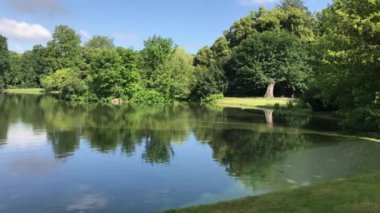 Polonya Wroclaw Şehir Parkı zamanında rekreasyon