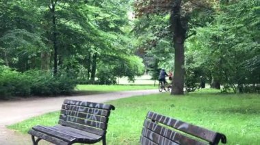 Polonya Wroclaw Şehir Parkı zamanında rekreasyon
