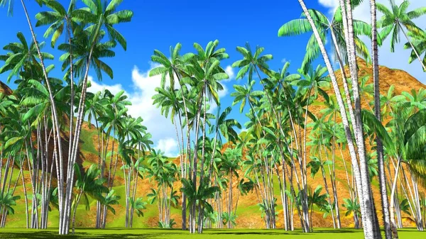 Hawaii Adası 'ndaki cennet 3D görüntüleme — Stok fotoğraf