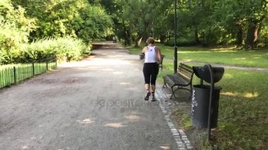 Polonya Wroclaw Şehir Parkı zamanında rekreasyon