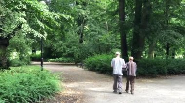 Polonya Wroclaw Şehir Parkı zamanında rekreasyon