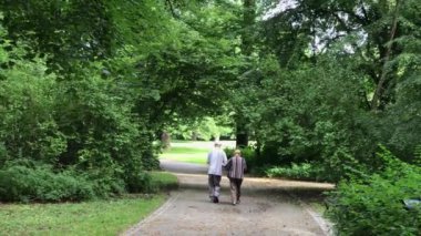 Polonya Wroclaw Şehir Parkı zamanında rekreasyon