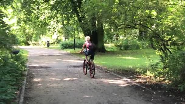 Tiempo libre en el parque público en Polonia en la ciudad de Wroclaw — Vídeo de stock