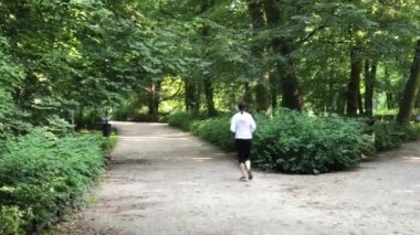 Polonya Wroclaw Şehir Parkı zamanında rekreasyon