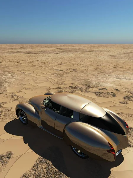 Generiska och futuristisk modell av bil 3d-rendering — Stockfoto