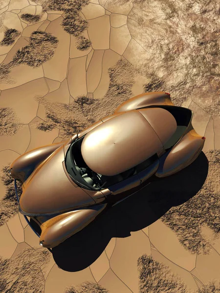 Generisches und futuristisches Modell der Auto-3D-Darstellung — Stockfoto