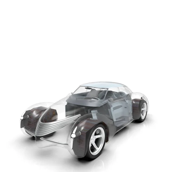 Generic and futuristic model of car 3d rendering — Stock Photo, Image