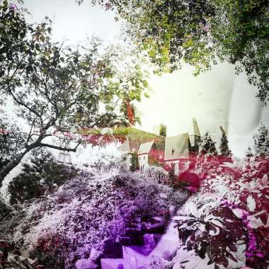 Çok yüksek kilise ile mimari arka plan