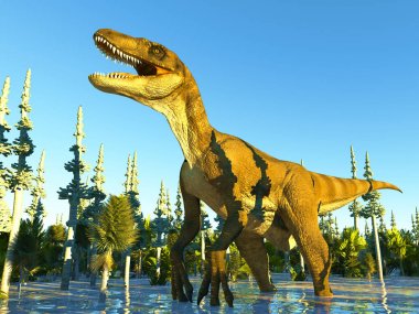VelociRaptor dinozor 3d render