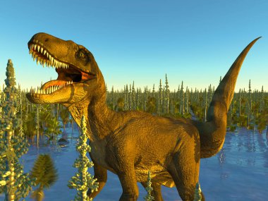 VelociRaptor dinozor 3d render