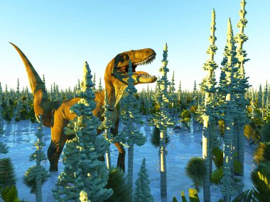 VelociRaptor dinozor 3d render