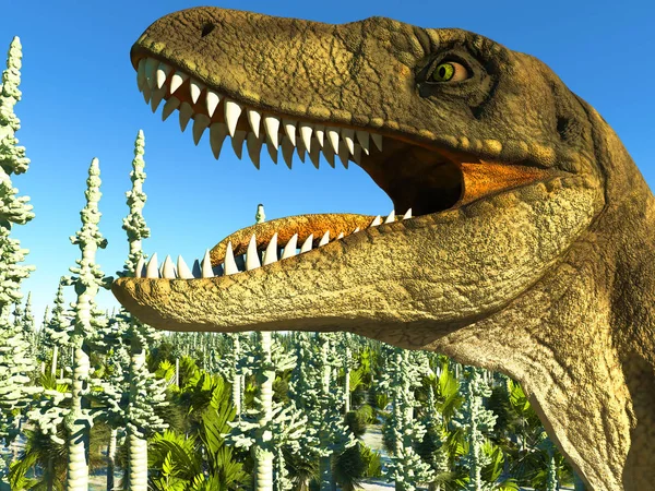 Velociraptor the dinosaur 3d rendering
