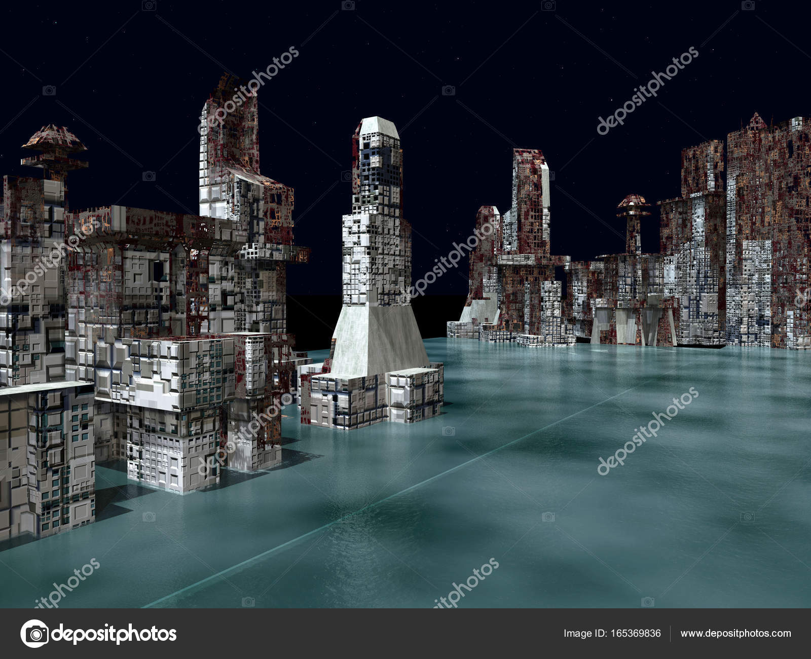 Armageddon in New York 3d rendering — Stock Photo © DarioStudios 165369836