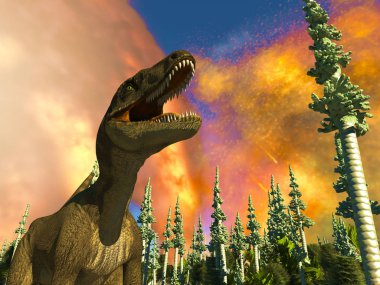 Dinozor kıyamet 3d render