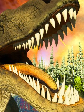 Dinozor kıyamet 3d render