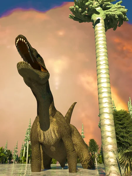Dinosaur doomsday 3D-rendering — Stockfoto