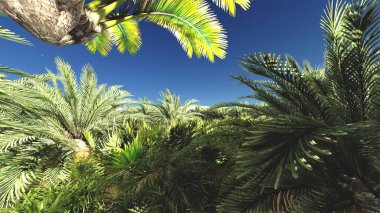 Harika görünümü'Sahara çöl gün batımından 3d render