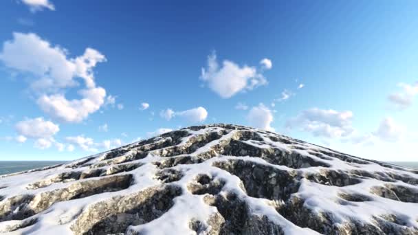 飞越火山在阳光灿烂的日子 — 图库视频影像