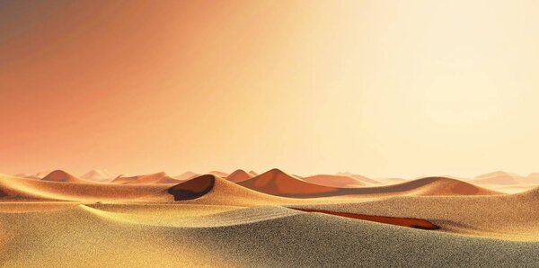 Beautiful natural background -African oasis 3d rendering