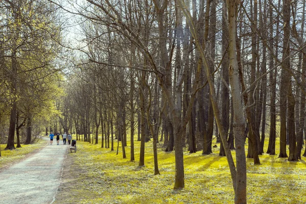 Running round the path — Stock Photo, Image