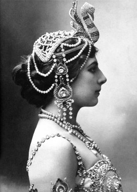Mata Hari - famous woman spy clipart